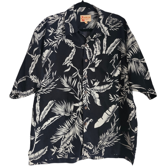 Joe Hawaiian Other - Aloha Joe Hawaiian Leaf Print Button-Up Shirt